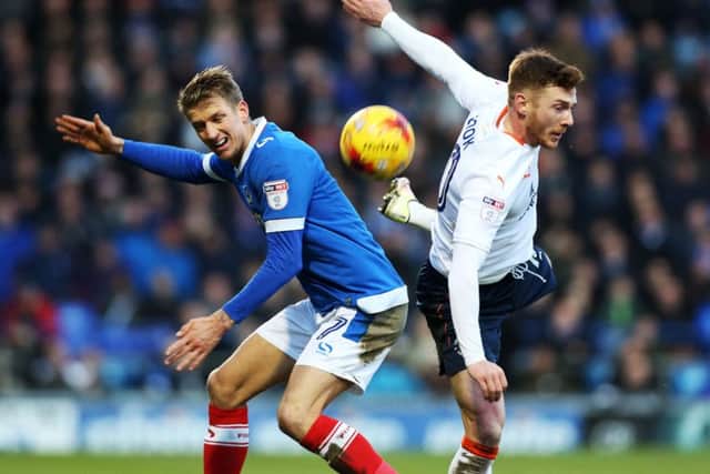 Carl Baker set up Christian Burgess for his first-half winner against Luton Picture: Joe Pepler
