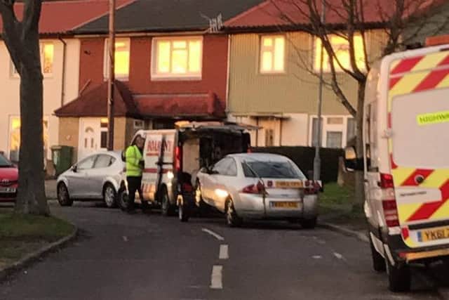 The scene in Paulsgrove