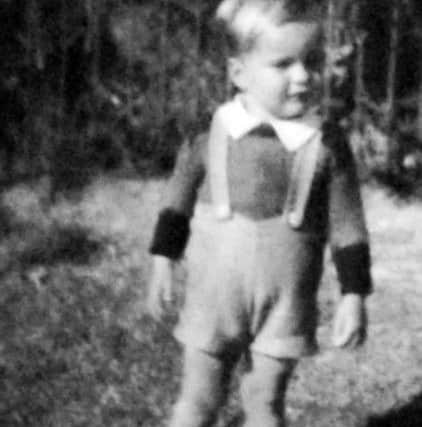 Brian as a toddler on Stanley Peninsular.