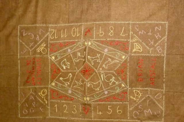 The play mat made for Brian in the Japanese internment camp in 1942