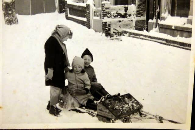 DELIVERIES The sledge made by Alan Marshs father which would also help the milkman deliver pintas to homes in Sheffield Road, Fratton