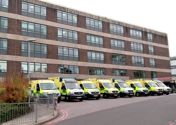 Ambulances queueing at Queen Alexandra Hospital.

Picture: Ellie Pilmoor PPP-161025-105230001