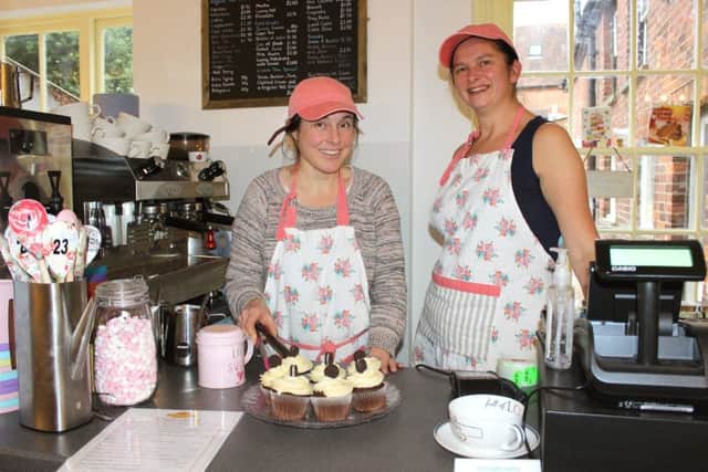 Karen Lonergan, left, and Paula Skeggs in the Pallant House Play CafÃ© in Havant