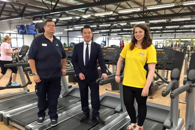Alan Mak with Andy and Chloe Gooch who secured jobs at Havant Leisure Centre following Alans jobs fair
