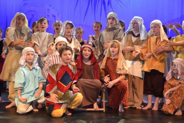 Pupils from Hook-with-Warsash C of E Academy performing Joseph and the Amazing 
Technicolour Dreamcoat at Ferneham Hall, Fareham  they sold out three nights in a row