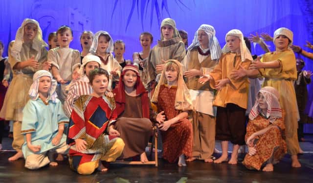 Pupils from Hook-with-Warsash C of E Academy performing Joseph and the Amazing 
Technicolour Dreamcoat at Ferneham Hall, Fareham  they sold out three nights in a row