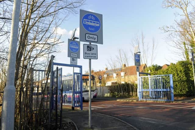 The bus lane at Queen Alexandra Hospital.Picture: Ian Hargreaves (170047-1)