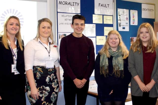 From left, Vicky Bills, Elizabeth Dennis, George Eley, Olivia Timms, and Alice Merriman-Jones