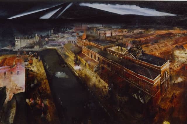 Night Raid on Portsmouth Docks 1941, by Richard Eurich Picture: Tate  London