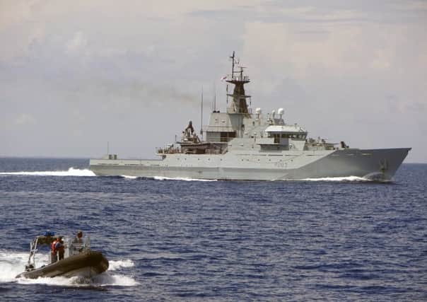 HMS Mersey in the Caribbean