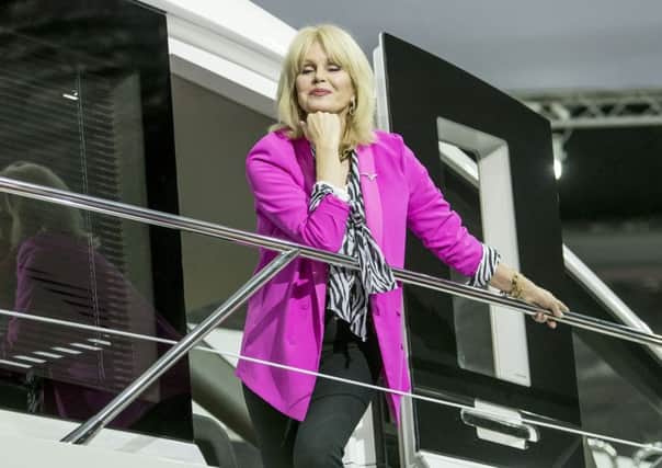 Actress Joanna Lumley opens the Sunseeker stand at the London Boat Show  Picture: onEdition