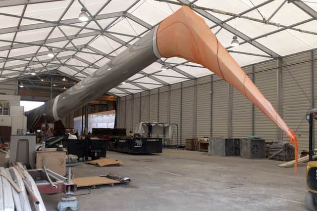 One of the free-standing masts built at Magma Structures