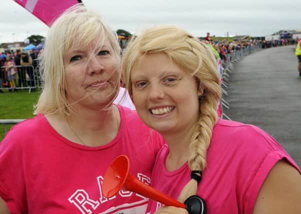 Natalie Turner with mum Denise Turner at the Race for Life last July