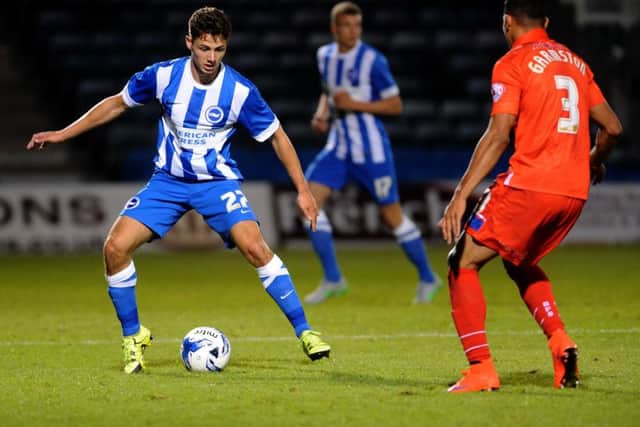 Brighton defender Rob Hunt, left, has been linked with a move to Pompey Picture: Tony Wood/Brighton Argus