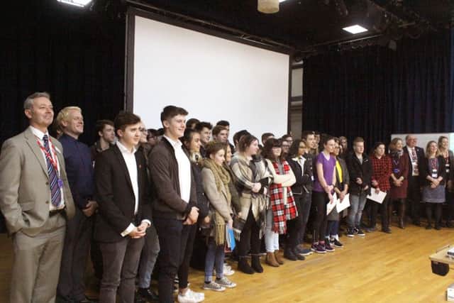 Students and teachers attend the E5 ceremony to celebrate apprentice success