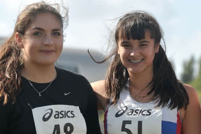 Serena Vincent, right, beat the South of England Championship record held by her training partner Gaia Osborne, left
