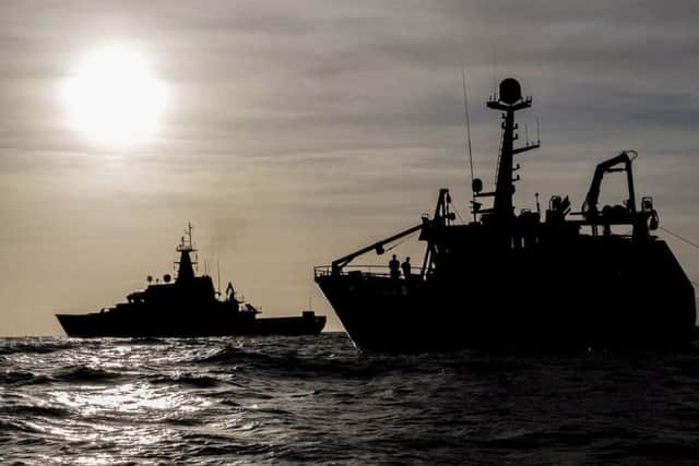 HMS Severn on her first boarding inspection of 2017