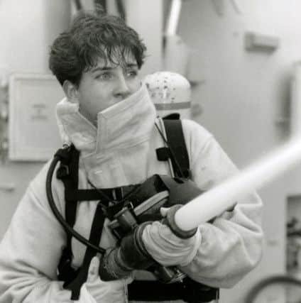 Wren Kate Hawkin, 22, from Bridgwater, Somerset, who was part of the fire-fighting force on board HMS Brilliant, en route to the Gulf in 1990 Picture: PA Wire/ National Museum of the Royal Navy