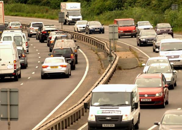 The Chichester A27 bypass from Stockbridge bridge looking eastbound