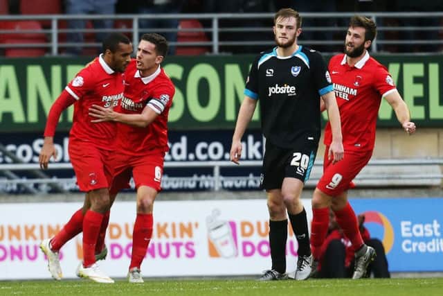 Jay Simpson, far left, has left Leyton Orient for the MLS    Picture: Joe Pepler