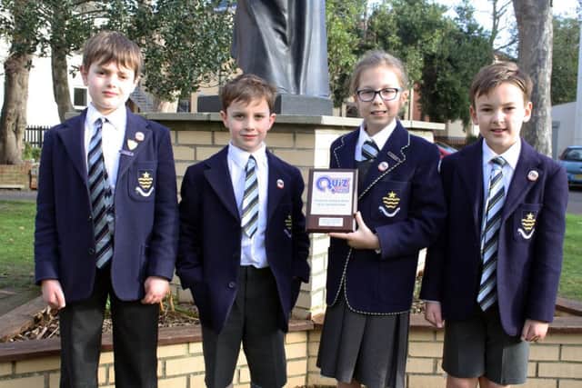 James Watson, 11, Harry Wallace, eight, Alexandra Turner, nine and Lewis Jenkins, seven