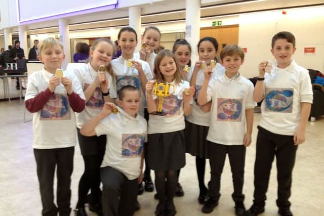 The Meon Junior robotics team at the Lego competition