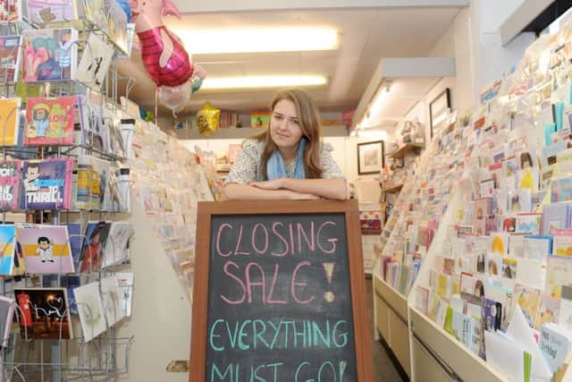 Carmen White, owner of Cards and Balloons R-Us in Eastney Road in Portsmouth, which is closing after 19 years Picture: Sarah Standing (170041-609)
