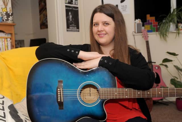 Singer-songwriter Becky Jerams (29) from Southsea, co-wrote a song whilst in Holland in 2016 and now has been put forward to the first stages of the Lithuania Eurovision heats. Picture: Sarah Standing (170039-433)