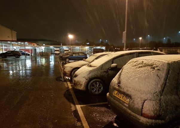 Snow at Tesco North Harbour