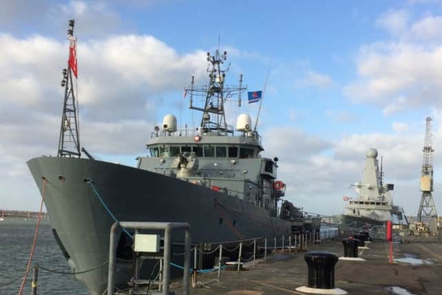 The Polish navy's ORP Kontradmiral Xawery Czernicki visited Portsmouth.