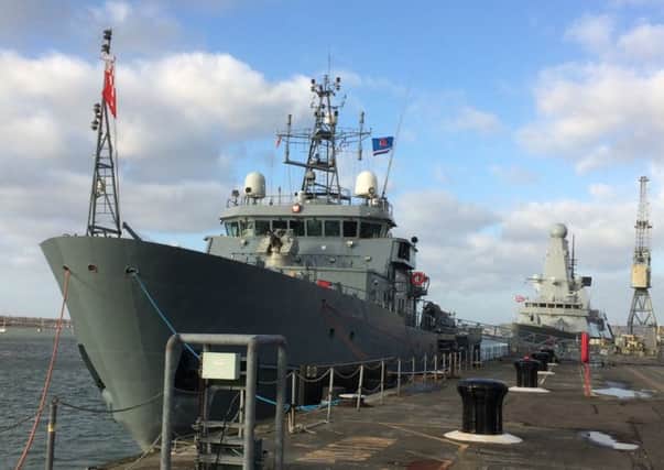 The Polish navy's ORP Kontradmiral Xawery Czernicki visited Portsmouth.