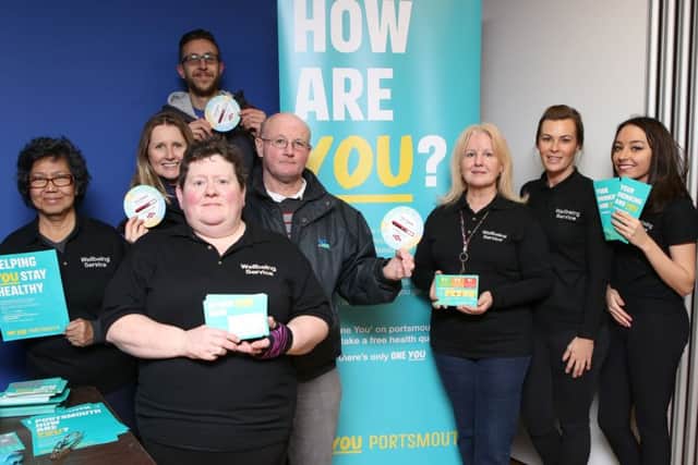 Wellbeing workers and community signposters volunteers at the Victory Lounge, Fratton Park, where they spoke to fans about their alcohol consumption
Pictures: Habibur Rahman