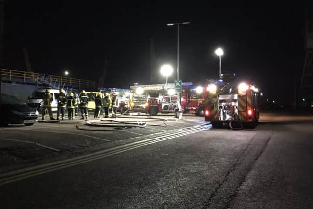 Fire crews at Portsmouth Historic Dockyard due to an electrical fault in generator building (picture courtesy of Cosham Fire Station) PPP-170114-101033001