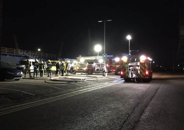 Fire crews at Portsmouth Historic Dockyard due to an electrical fault in generator building (picture courtesy of Cosham Fire Station) PPP-170114-101033001