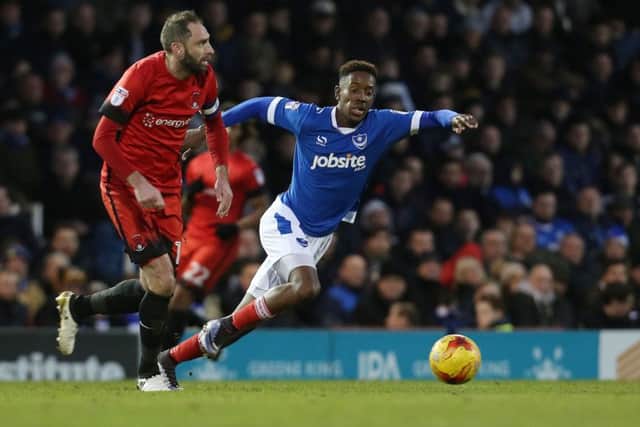 Jamal Lowe made his debut as a second-half substitute during the 2-1 win against Leyton Orient Picture: Joe Pepler