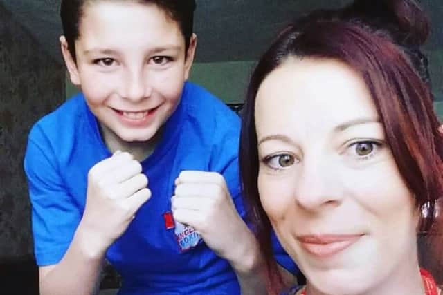 Maria Norman and son Owen are both boxers