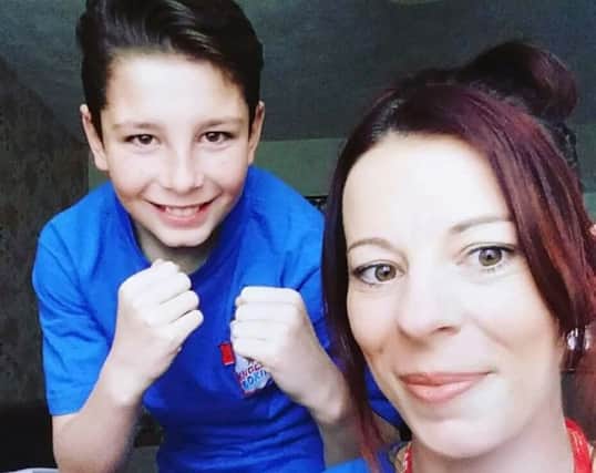 Maria Norman and son Owen are both boxers