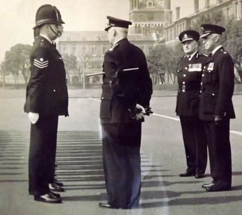 PARADE City police sergeant Eddie Wallace on parade with colleagues at Eastney Barracks in 1960 for the annual inspection by HM Inspector of Constabulary