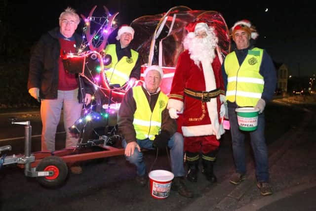Volunteers from Rotary Club of Gosport taking part in the Santa sleigh tour