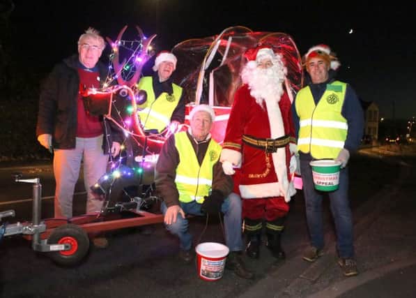 Volunteers from Rotary Club of Gosport taking part in the Santa sleigh tour