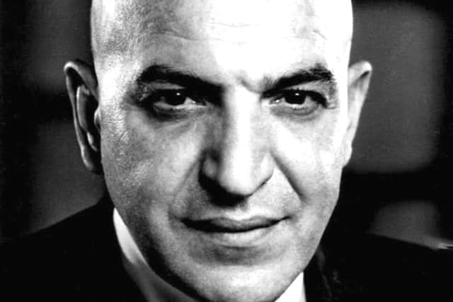 The late Telly Savalas, narrator of the Portsmouth film, known widely for his role as US police detective Kojak (Wikipedia: labelled for reuse)