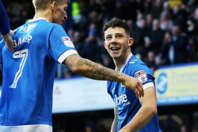 Conor Chaplin, right, with Blues team-mate Carl Baker Picture: Joe Pepler