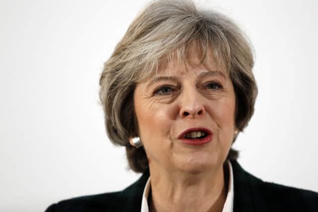 Prime Minister Theresa May speaking at Lancaster House in London where she outlined her plans for Brexit, saying that she does not want an outcome which leaves the UK "half in, half out" of the European Union. Picture: Kirsty Wigglesworth/PA Wire
