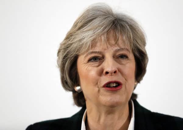 Prime Minister Theresa May speaking at Lancaster House in London where she outlined her plans for Brexit, saying that she does not want an outcome which leaves the UK "half in, half out" of the European Union. Picture: Kirsty Wigglesworth/PA Wire