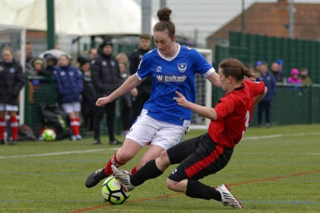 Samantha Quayle netted twice for Pompey Ladies. Picture: Neil Marshall PPP-170115-212952006