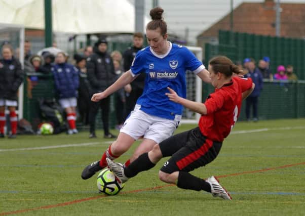 Samantha Quayle netted twice for Pompey Ladies. Picture: Neil Marshall PPP-170115-212952006