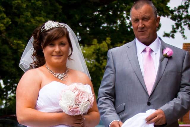 Chris Rudling and his daughter Poppy Chatfield on her wedding day Picture: Ray Willcox