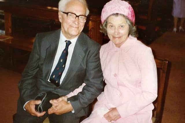 Lt Walling with his late wife Maureen at St Patrick's Church, Hayling Island, about 15 years ago