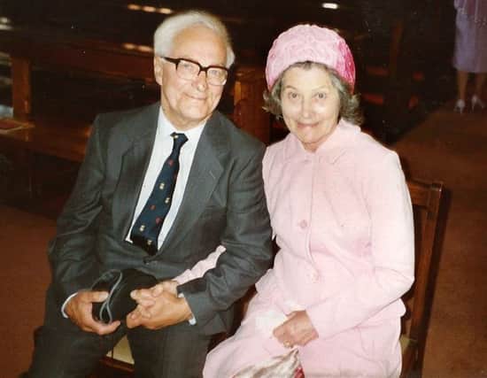 Lt Walling with his late wife Maureen at St Patrick's Church, Hayling Island, about 15 years ago