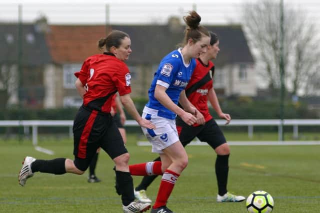 Two-goal forward Samantha Quayle on the attack for Pompey Ladies